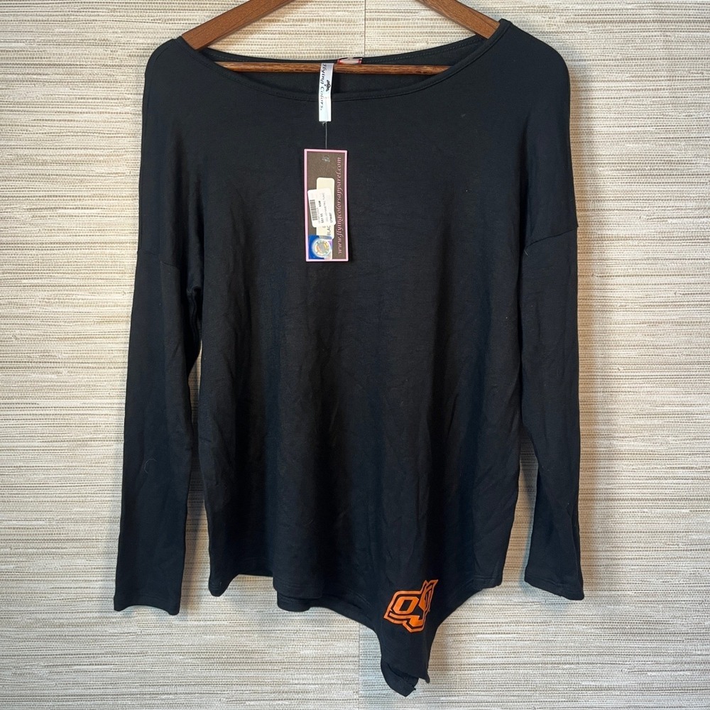 Flying Colors Oklahoma State University OSU Long‎ Sleeve Shirt Top Womens XS